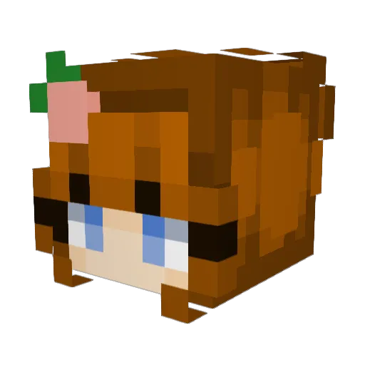 NatsukiYuzuki Minecraft avatar head, 3D render