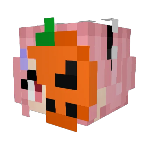Natsuki_Boy Minecraft avatar head, 3D render