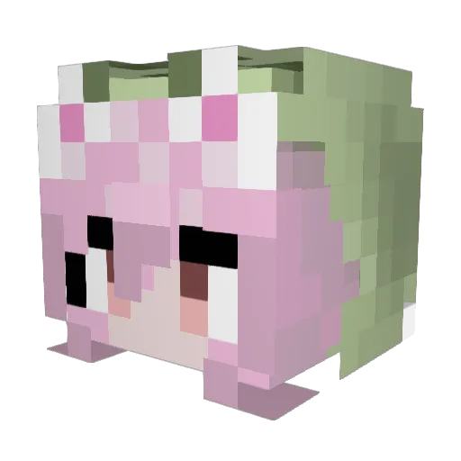 Natsuki_xia Minecraft avatar head, 3D render