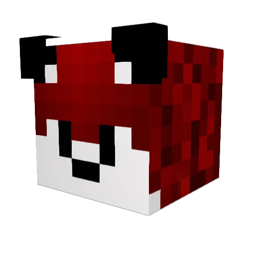 NatsukoYT Minecraft avatar head, 3D render