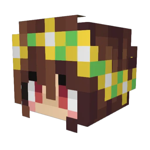 NatsumiMahiru Minecraft avatar head, 3D render