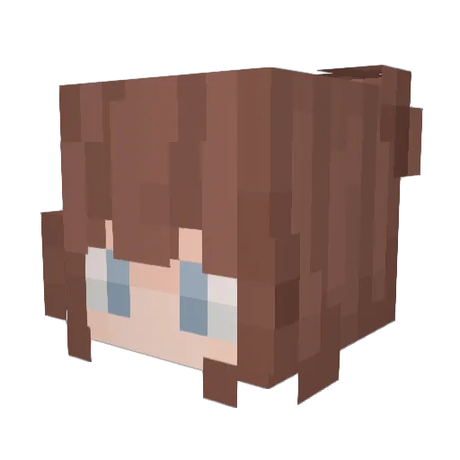 Natsumi_7w7 Minecraft avatar head, 3D render