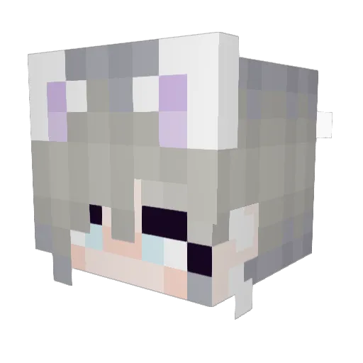 Natsur0 Minecraft avatar head, 3D render