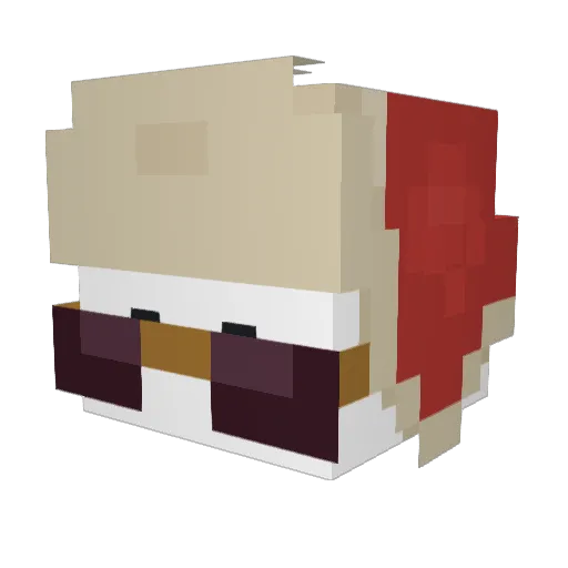 NattXD Minecraft avatar head, 3D render