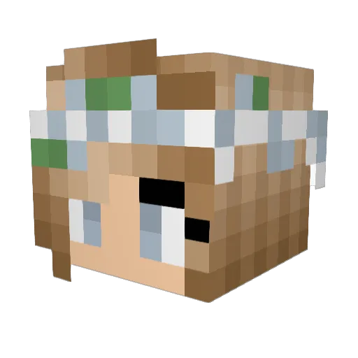 Natta9090 Minecraft avatar head, 3D render