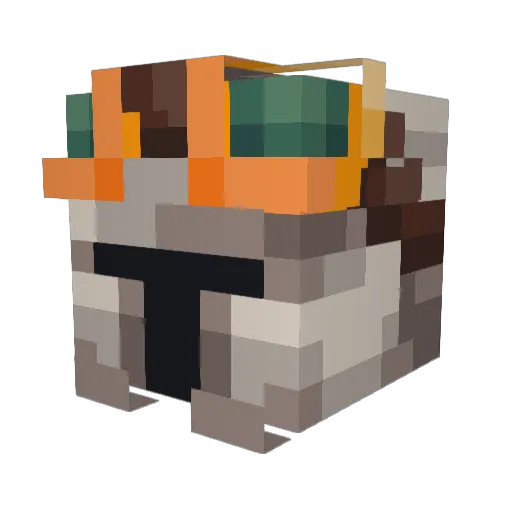 Nattevandreren Minecraft avatar head, 3D render