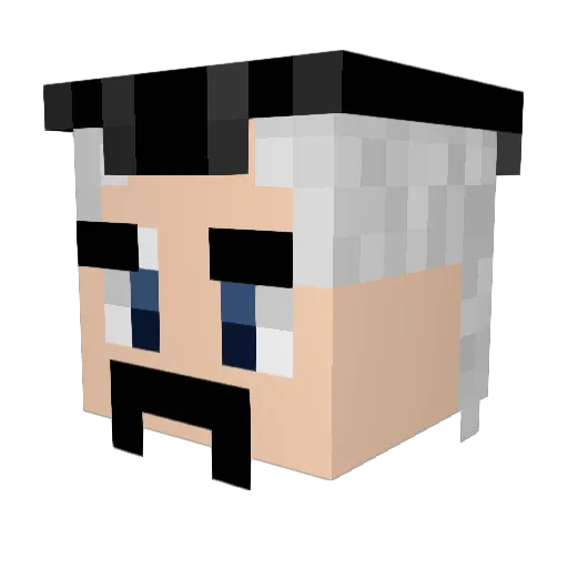 Nattimis Minecraft avatar head, 3D render