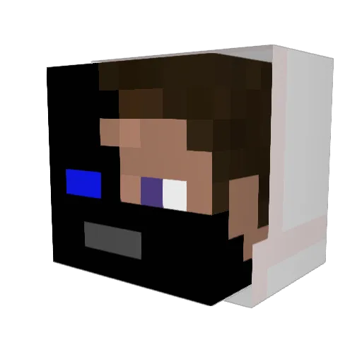Nattis0 Minecraft avatar head, 3D render