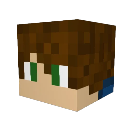 Nattiv87 Minecraft avatar head, 3D render