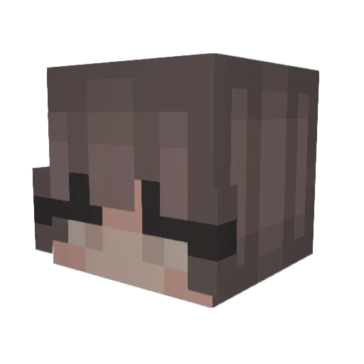 Nattoe Minecraft avatar head, 3D render