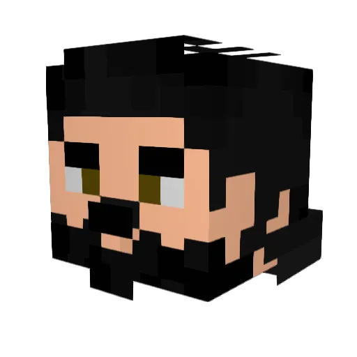 NattsuZabuza Minecraft avatar head, 3D render
