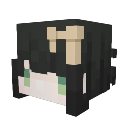 NatuNattu Minecraft avatar head, 3D render