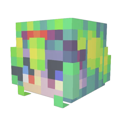 NatuSerious Minecraft avatar head, 3D render