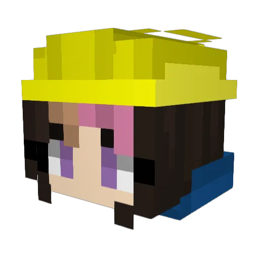 Natu_14 Minecraft avatar head, 3D render
