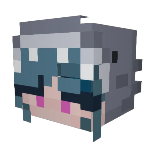 Natuphis Minecraft avatar head, 3D render