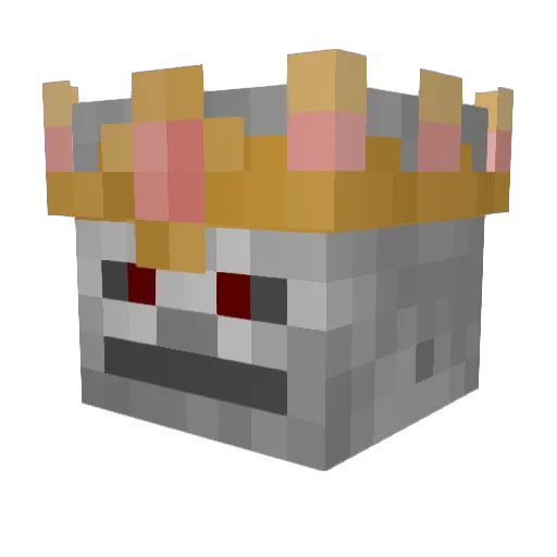 Natural21 Minecraft avatar head, 3D render