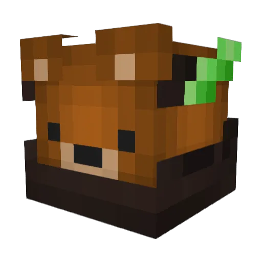 Natural_ Minecraft avatar head, 3D render