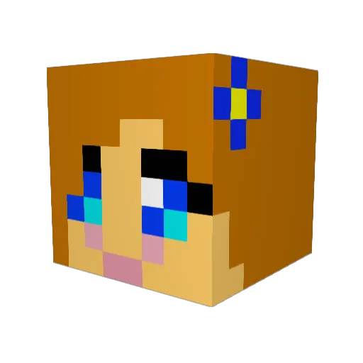 NatureGirl888 Minecraft avatar head, 3D render