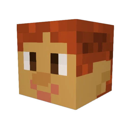 NatureJoy Minecraft avatar head, 3D render