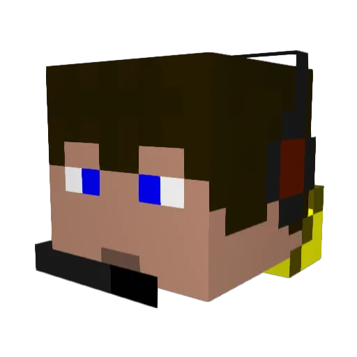 Natureboy72 Minecraft avatar head, 3D render
