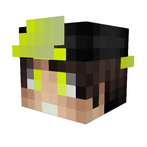 Naturiam Minecraft avatar head, 3D render