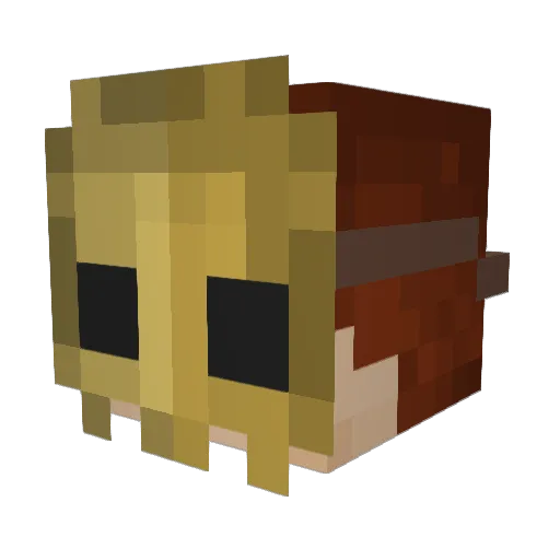 Naturovic Minecraft avatar head, 3D render
