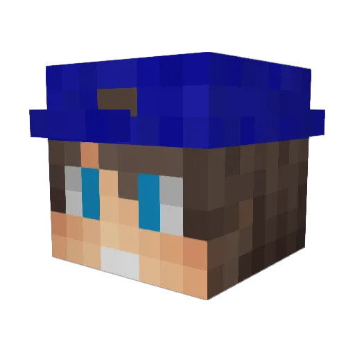 Natus54 Minecraft avatar head, 3D render