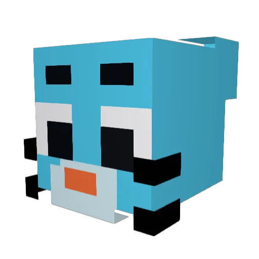 Natushh Minecraft avatar head, 3D render