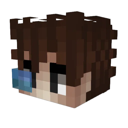Natushi_btw Minecraft avatar head, 3D render