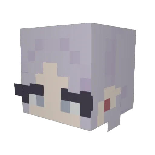 Natwis Minecraft avatar head, 3D render