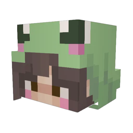 Naty12white Minecraft avatar head, 3D render