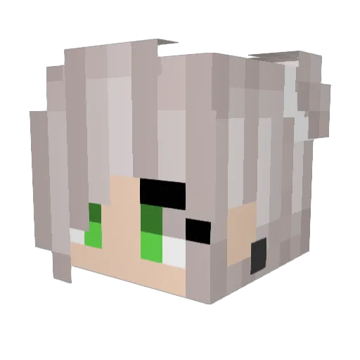 NatyHana Minecraft avatar head, 3D render