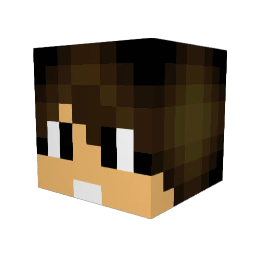 NatyNar Minecraft avatar head, 3D render