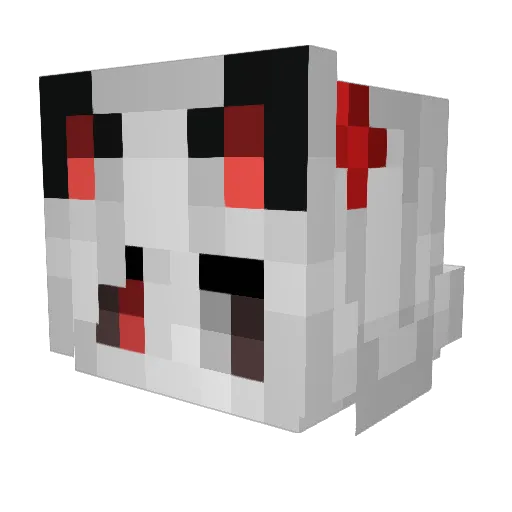 Natyarya Minecraft avatar head, 3D render