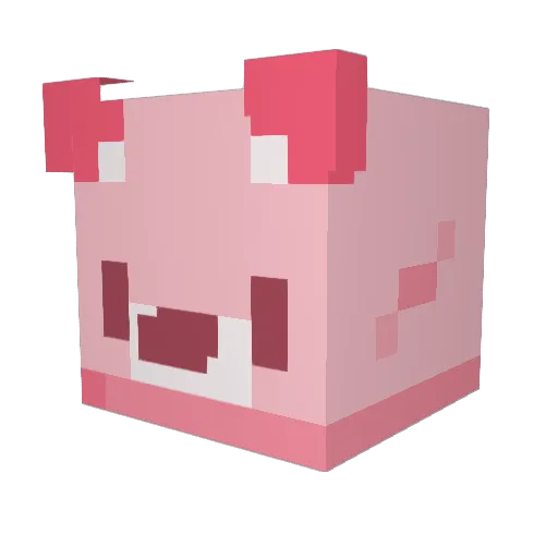 Natybxx Minecraft avatar head, 3D render