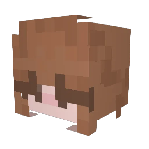 Natyyyyy Minecraft avatar head, 3D render