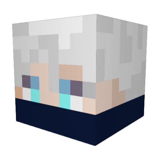Natzu_0 Minecraft avatar head, 3D render