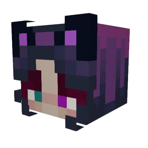 Natzukih Minecraft avatar head, 3D render