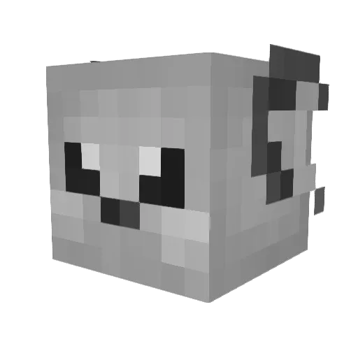 Naucz Minecraft avatar head, 3D render