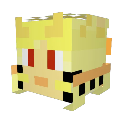 Naufal04 Minecraft avatar head, 3D render