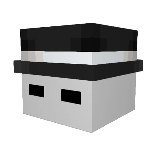 Naufi Minecraft avatar head, 3D render