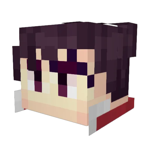NaughtyListed Minecraft avatar head, 3D render