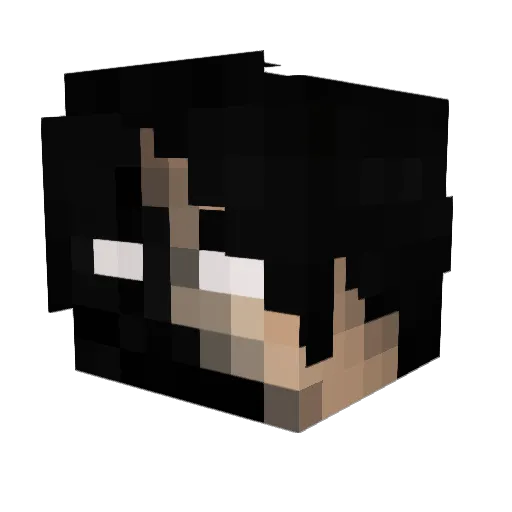 Naugladur Minecraft avatar head, 3D render