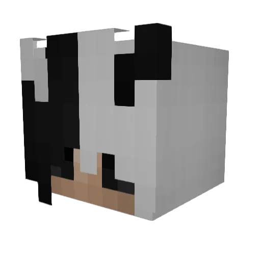 Naugthy Minecraft avatar head, 3D render
