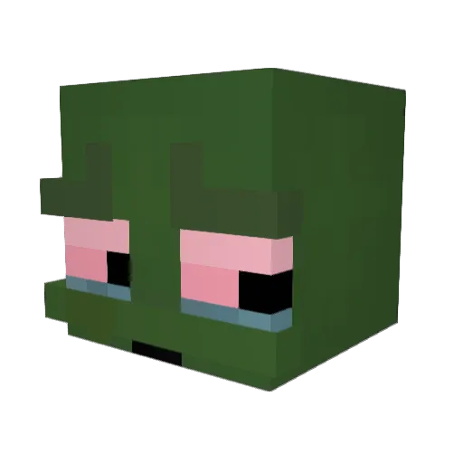 NaulRoker Minecraft avatar head, 3D render