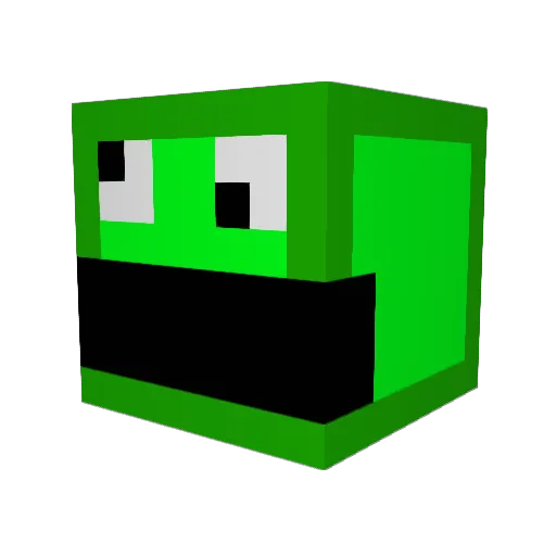Naulin Minecraft avatar head, 3D render