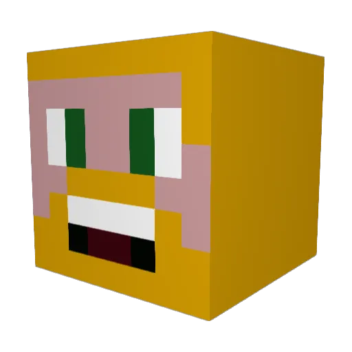 NaunaudB Minecraft avatar head, 3D render