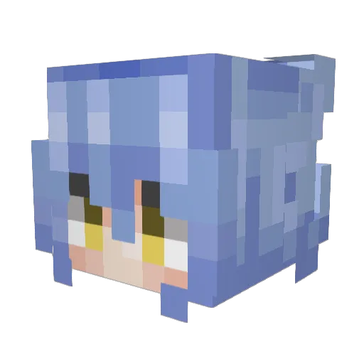 Naur4 Minecraft avatar head, 3D render