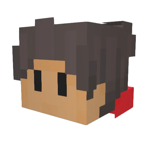 Nausibo Minecraft avatar head, 3D render