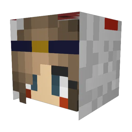 Nausicaa5 Minecraft avatar head, 3D render